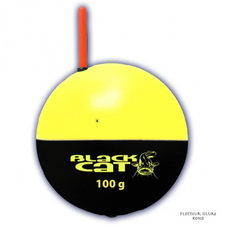 Drilled float Black Cat Round for catfish fishing