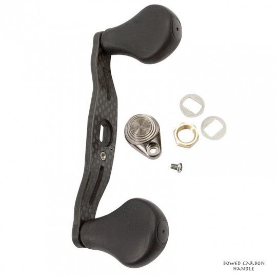 Kohlenstoffkurbel für Casting-Rolle Lew's Bowed Carbon Handle 95mm