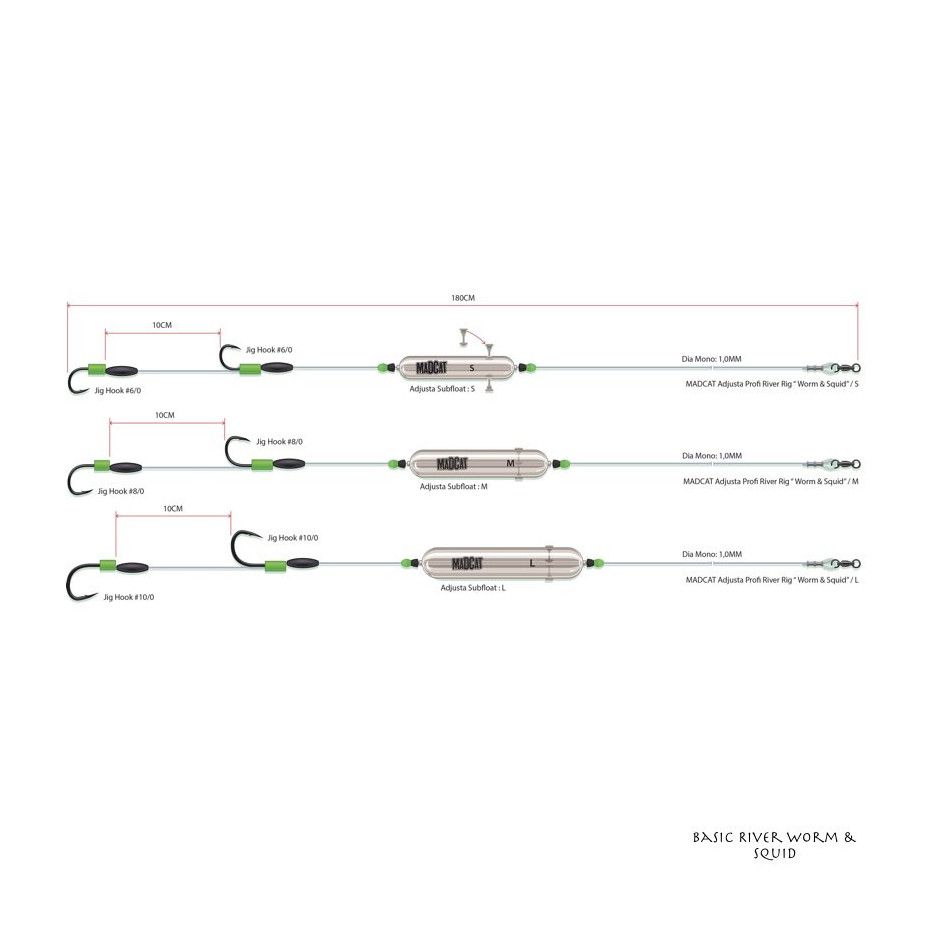 Montage Madcat Schreiender Basic River Worm & Squid