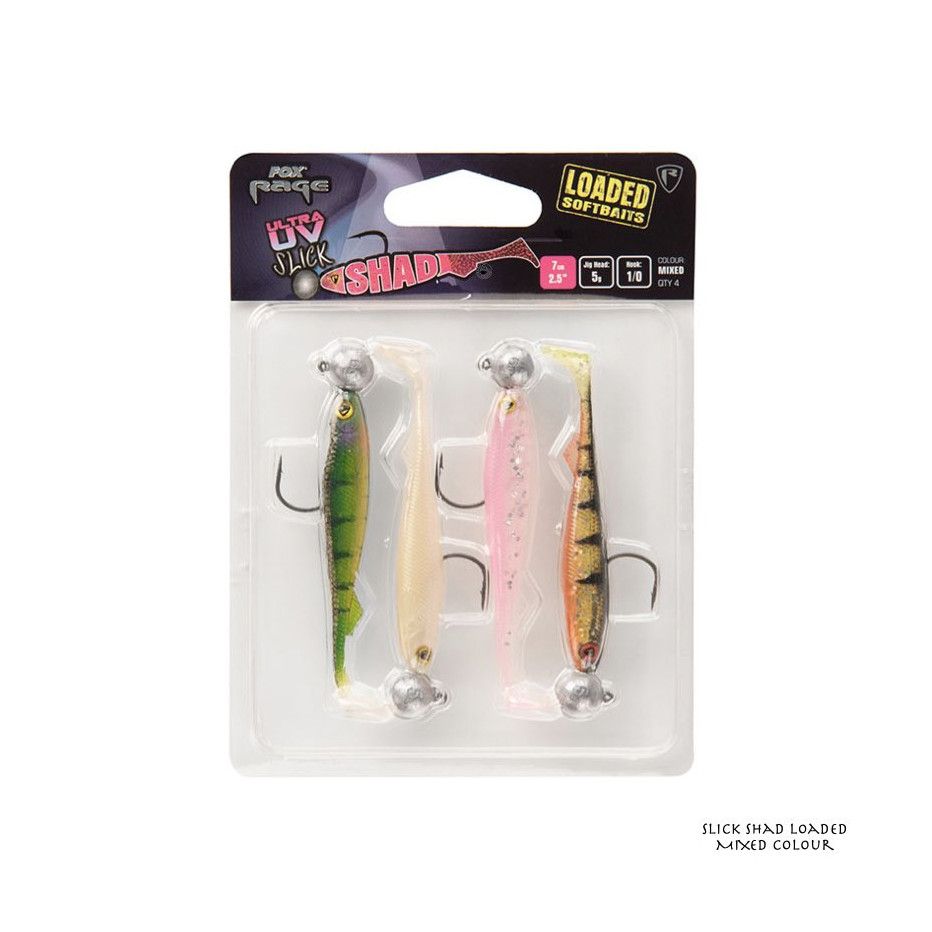 Leurre Souple Fox Rage Slick Shad Loaded UV Colour