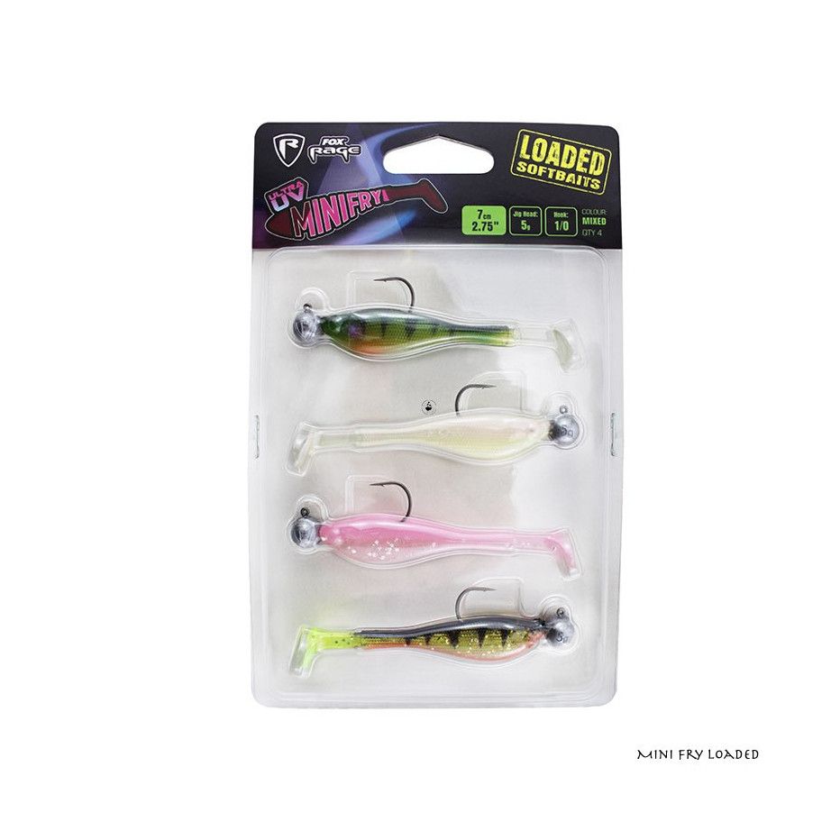 Gummifische Fox Rage Mini Fry Loaded UV Farbe