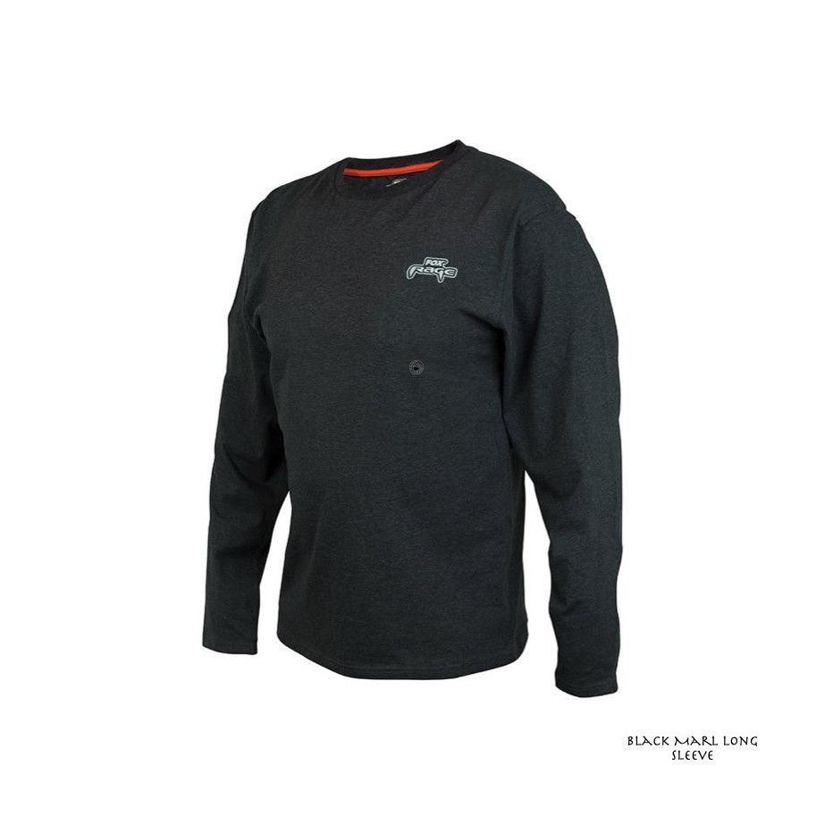 T-Shirt Fox Rage Black Marl Long Sleeve