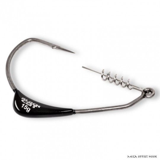 Haken bleiiert Black Cat Mega Offset Haken 12/0