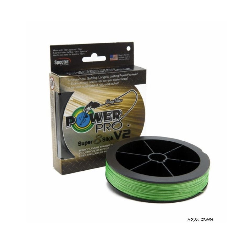 Geflochtene Angelschnur Power Pro 8 Slick V2 135m Aqua Grün