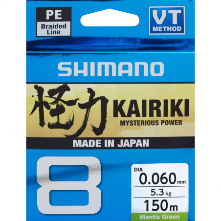 Hilo Trenzado Shimano Kairiki 8 300m Mantis Verde