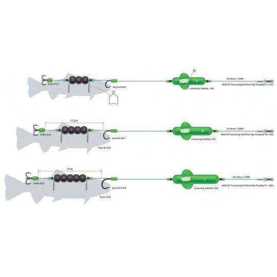 Montage Madcat Screaming Profi River Rigs "Toter Köder"