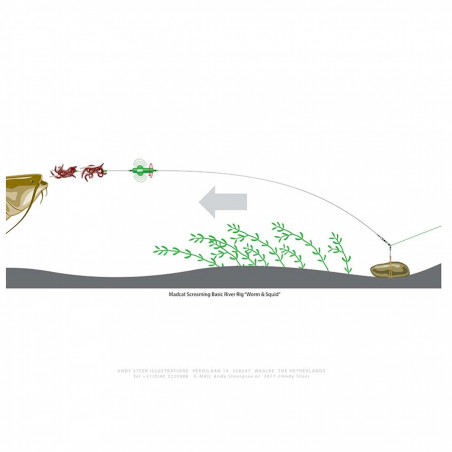 Rig Madcat Screaming Profi River Rigs Worm & Squid