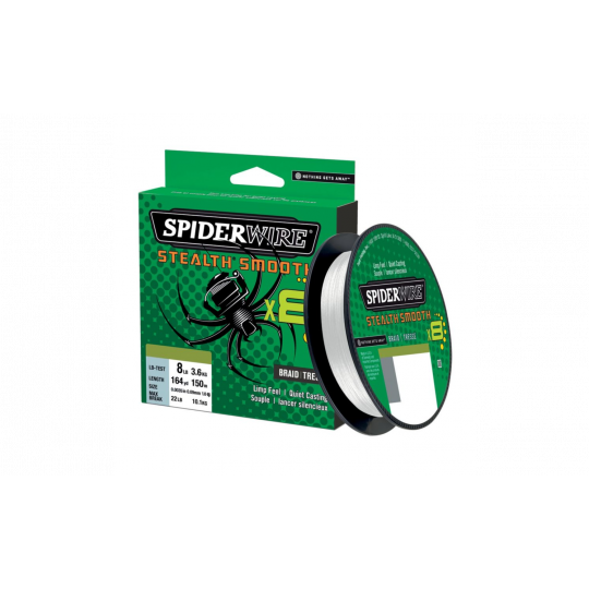 Geflochtene Angelschnur Spiderwire Stealth Smooth 8 Geflecht Transluzent 150m