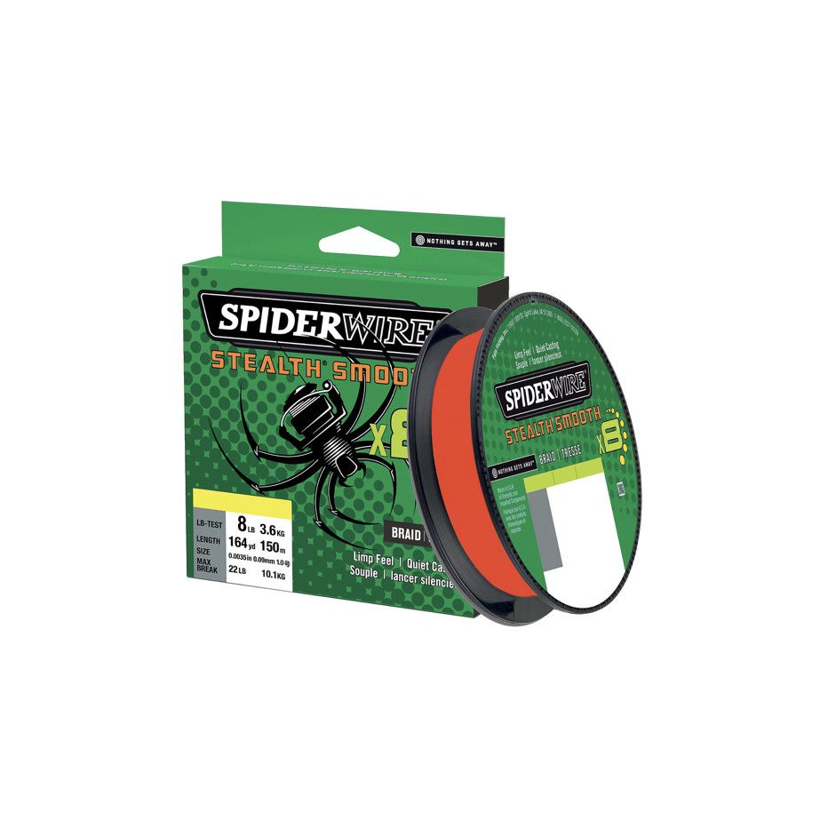 Geflochtene Angelschnur Spiderwire Stealth Smooth 8 Braid Red 150m