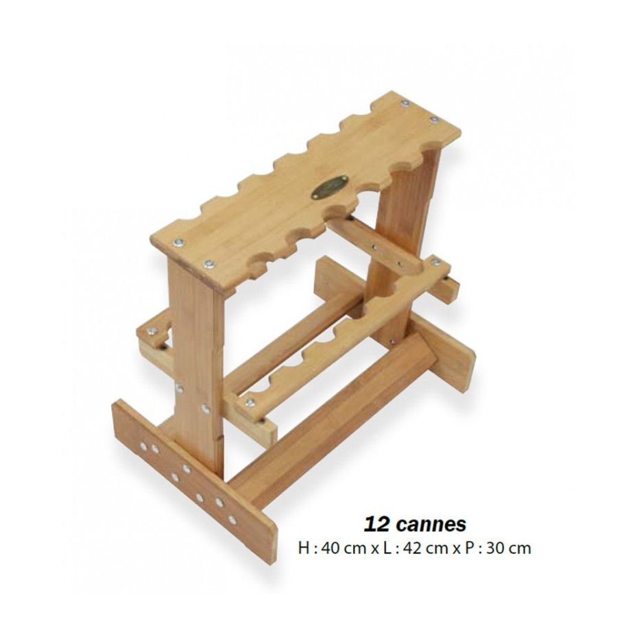 Bamboo display for walking sticks Scratch Tackle