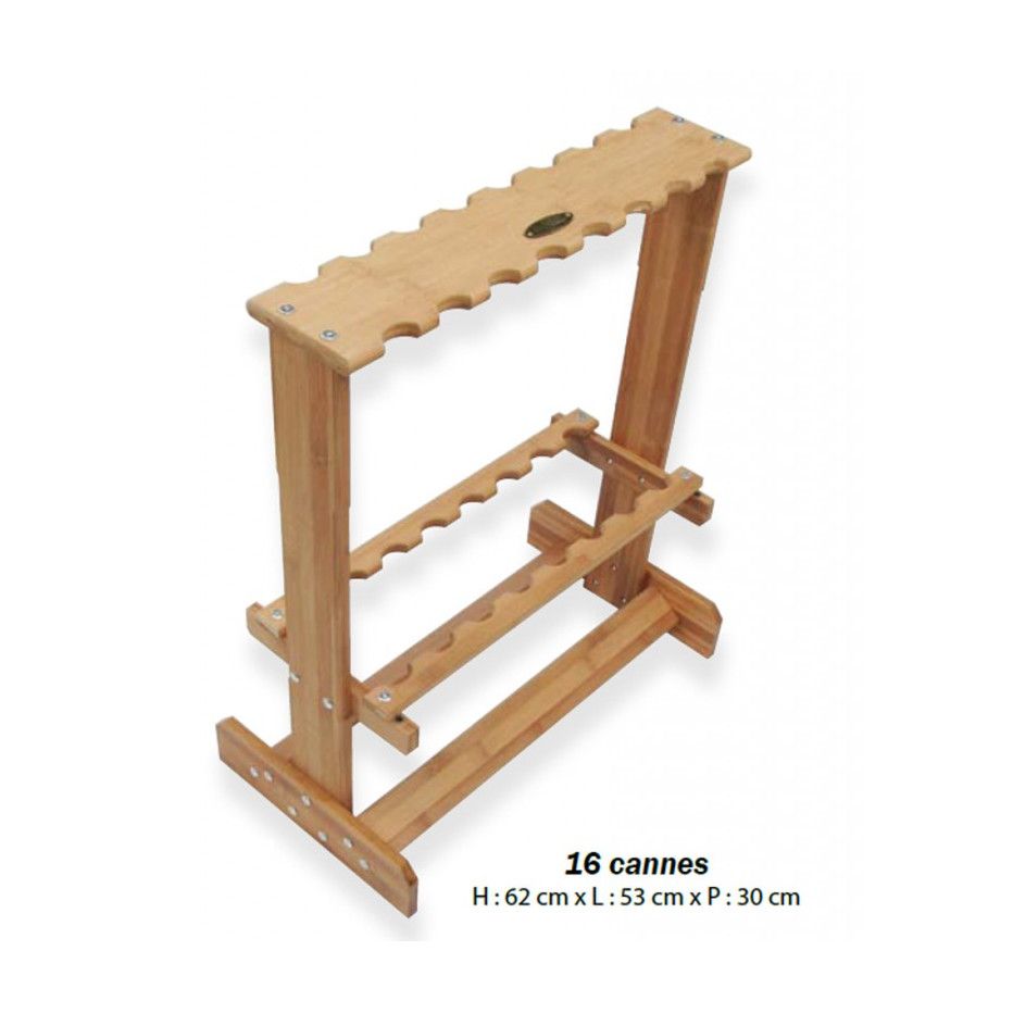 Bamboo display for walking sticks Scratch Tackle