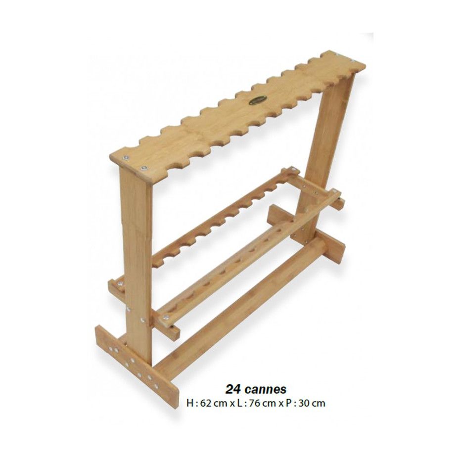 Bamboo display for walking sticks Scratch Tackle