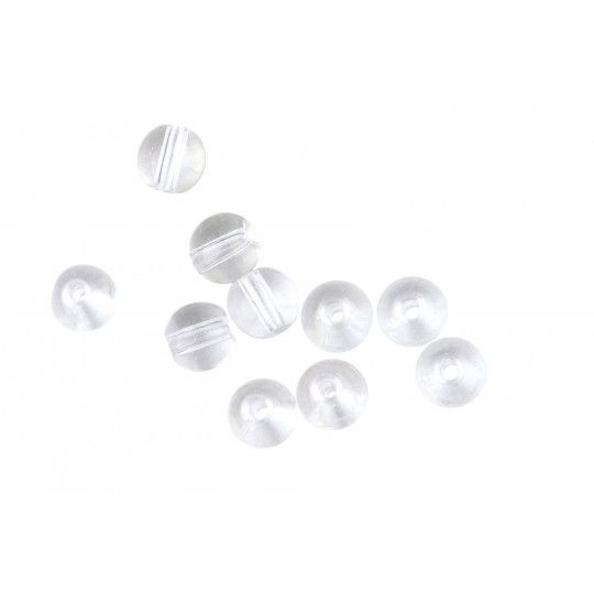 Pearl Spro Round Smooth Glass Beads Clear Diamond