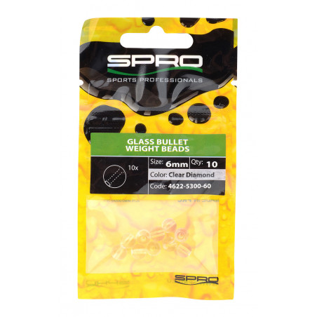 Perle Spro Runde Glatt Glas Perlen Klar Diamant