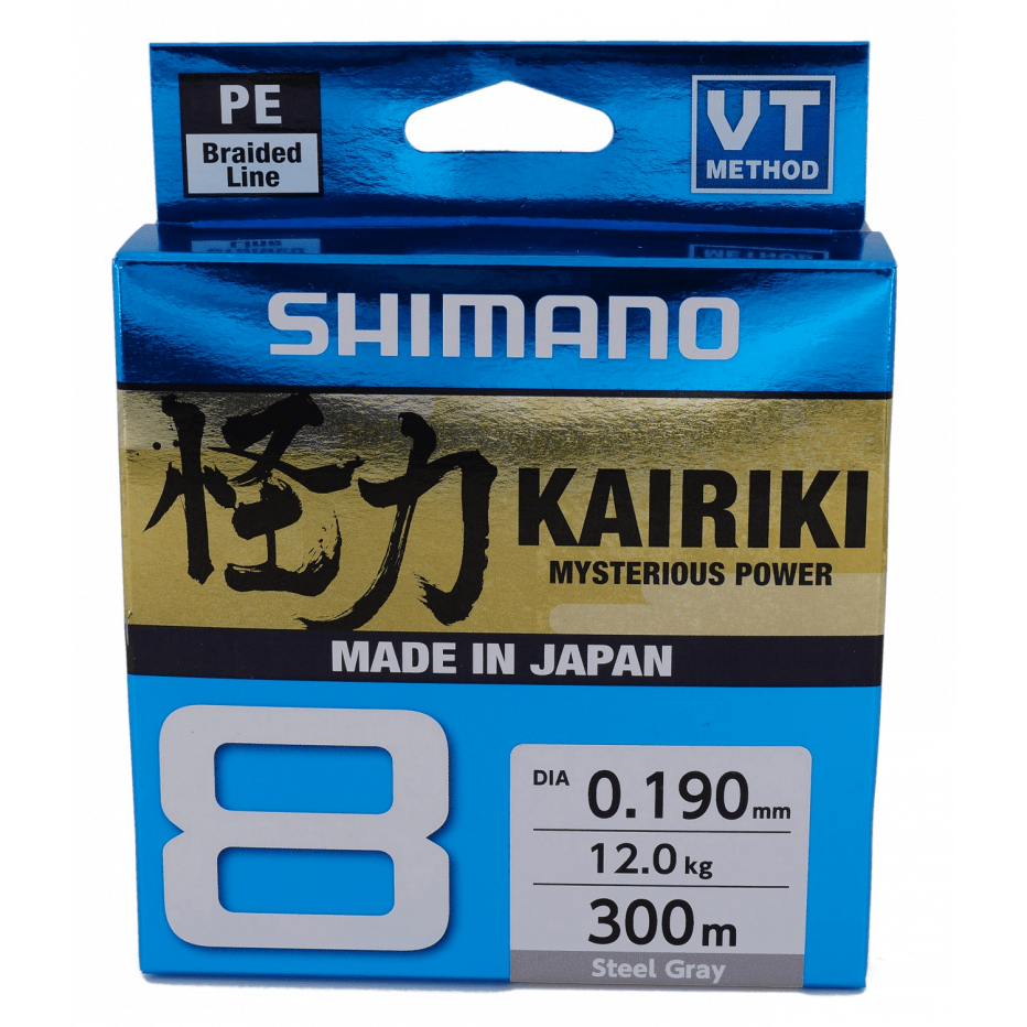 Braid Shimano Kairiki 8 300m Steel Grey - Leurre de la pêche