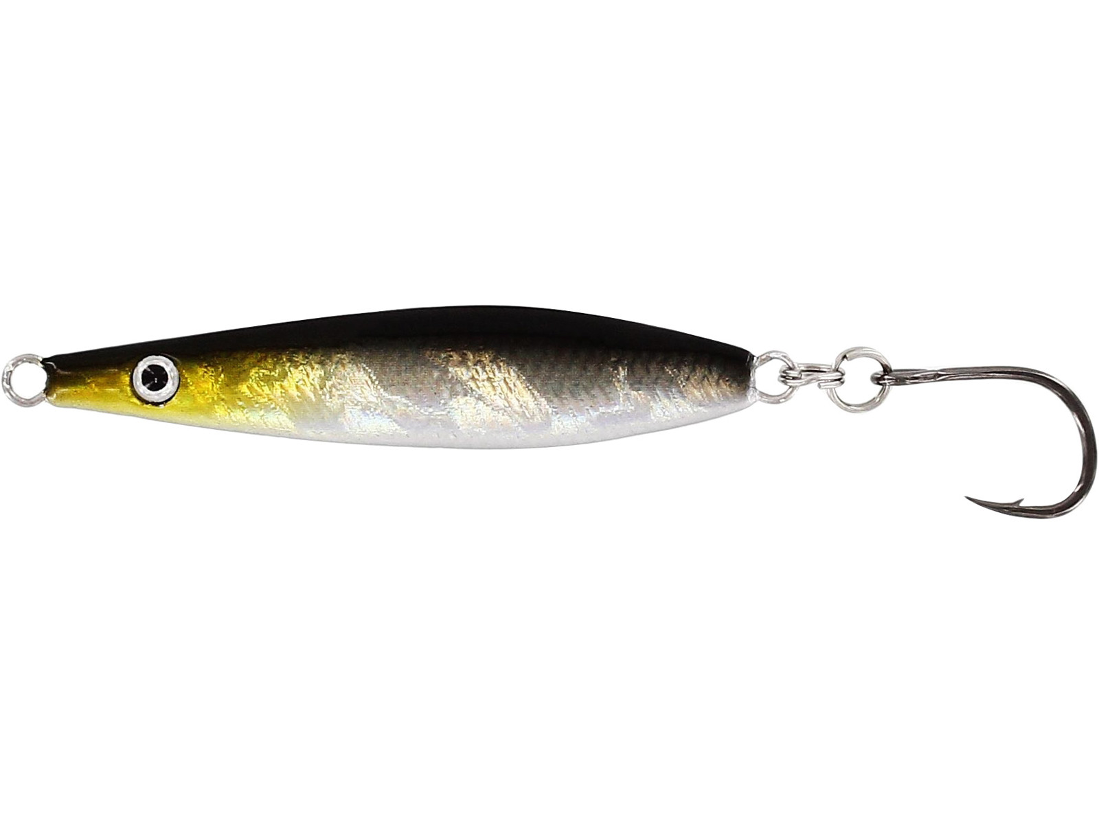 Westin Salty Jig Metalljig in 3 lunghezze e pesi, 8 colori, gancio singolo, doppio anello sprengring, da cacciare, lanciare e recuperare (Black Headlight, 10 g