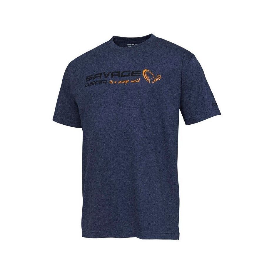 Camiseta Savage Gear Signature Logo Azul