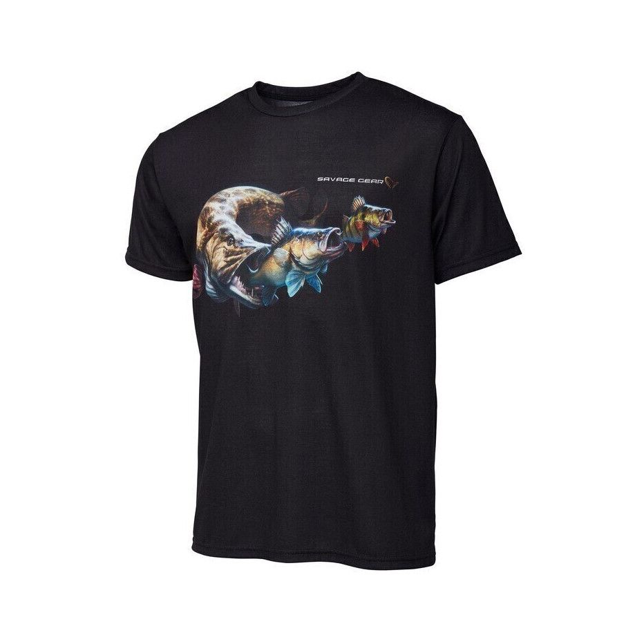 Camiseta Savage Gear Cannibal Tee Black