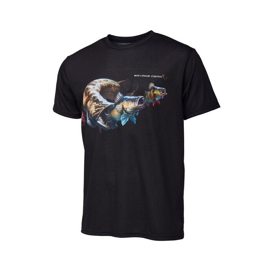 Tee Shirt Savage Gear Cannibal Tee Black