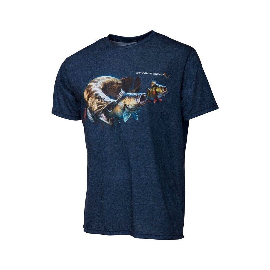 Camiseta Savage Gear Cannibal Tee Azul