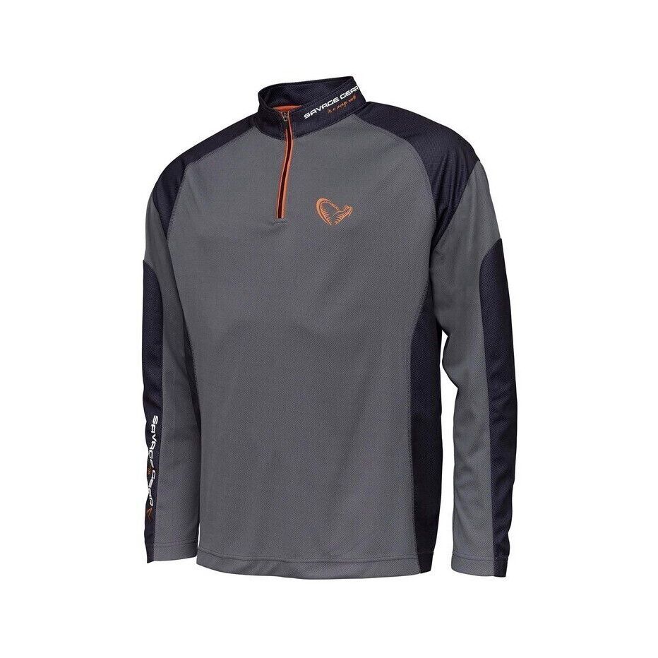 Tee Shirt Savage Gear Turnier Shirt 1/2 Reißverschluss