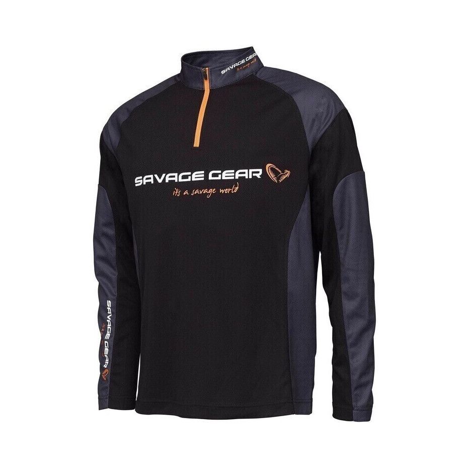 Camiseta Savage Gear Tournament Gear Shirt 1/2 Zip