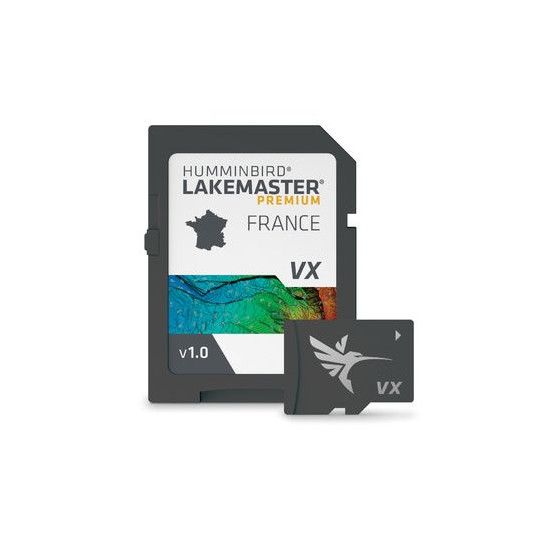 Detailed map of the main French lakes Humminbird LakeMaster