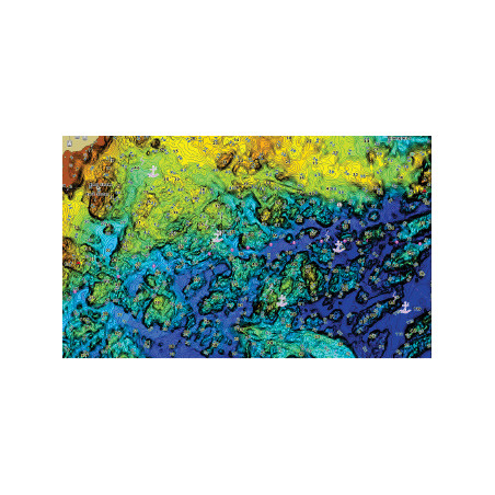Mapa detallado de los principales lagos franceses Humminbird LakeMaster
