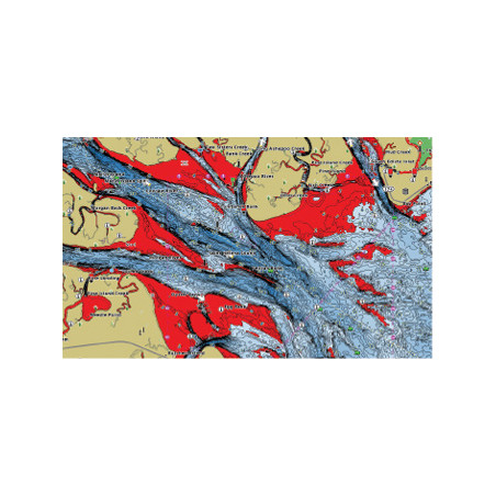 Mapa detallado de los principales lagos franceses Humminbird LakeMaster