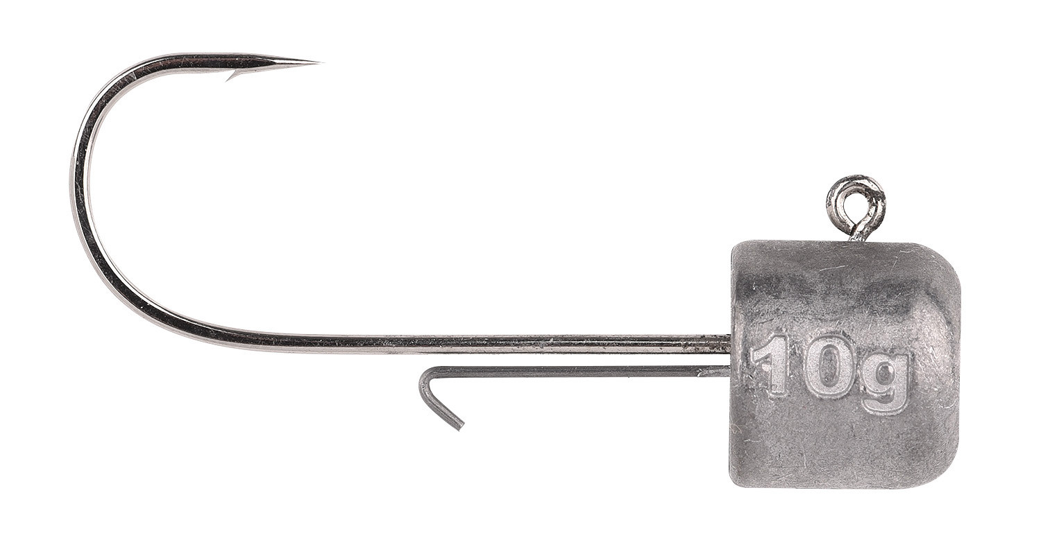 Spro Stand Up Jig 22 2/0 - 10g, Testa Piatta Per Soft Bait, Confezione Da 3 Pezzi