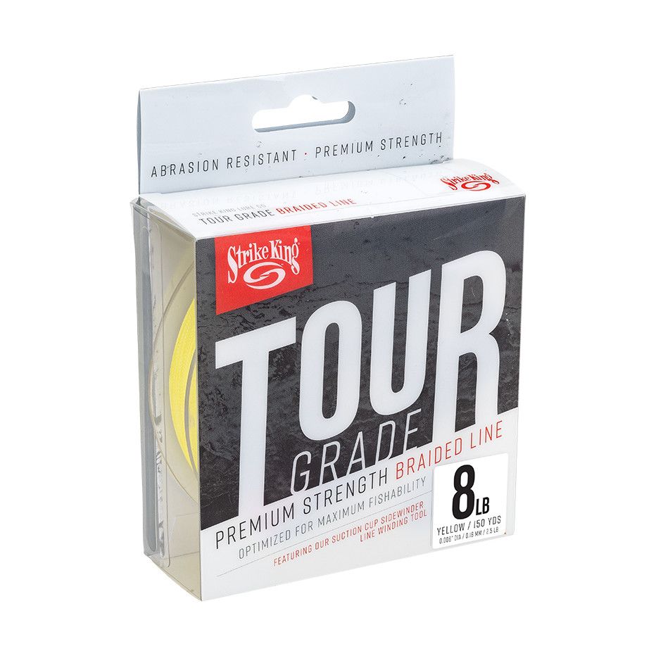 Geflochtene Angelschnur Strike King Tour Grade Geflecht Gelb