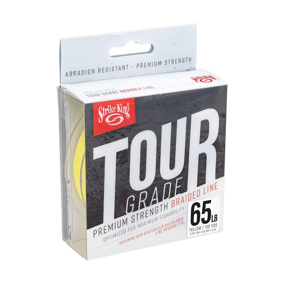 Geflochtene Angelschnur Strike King Tour Grade Geflecht Gelb