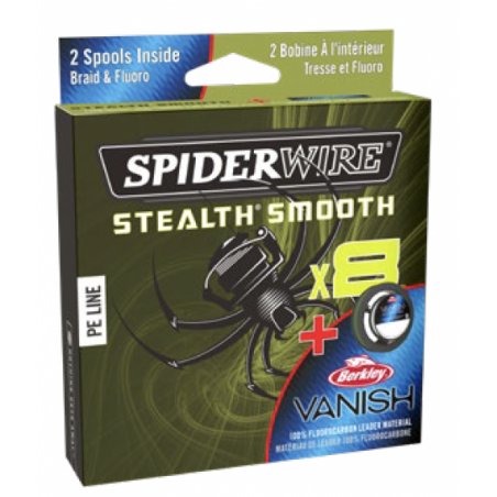 Braid and Fluoro Pack Spiderwire Stealth Smooth x8 Duo Spool