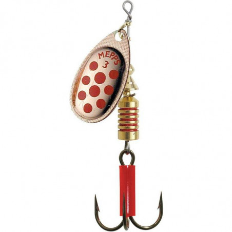 Spoon Mepps Aglia Red Dots Copper