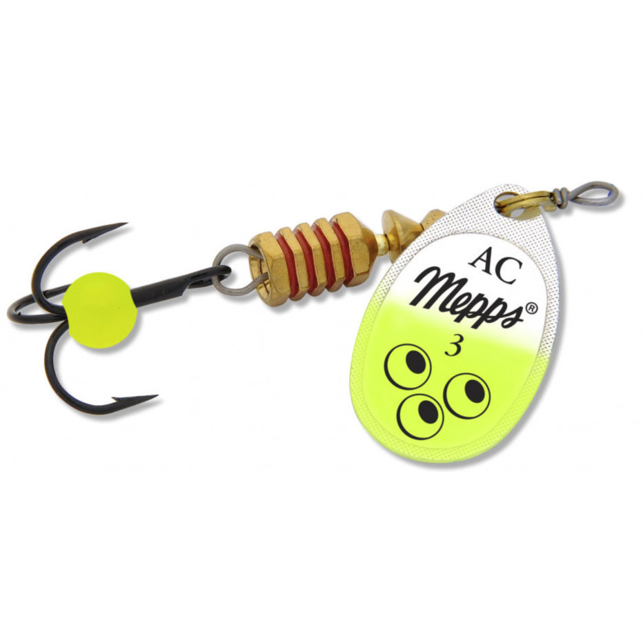 Cuiller Mepps Aglia-E Brite Argent Chartreuse