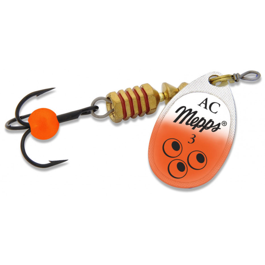 Blinker Mepps Aglia-E Brite Silber Orange