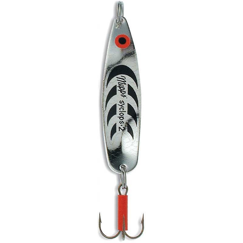 Cuiller Ondulante Avec Œil - Mepps Syclops N°3-9Cm - 26G - Argent Rouge