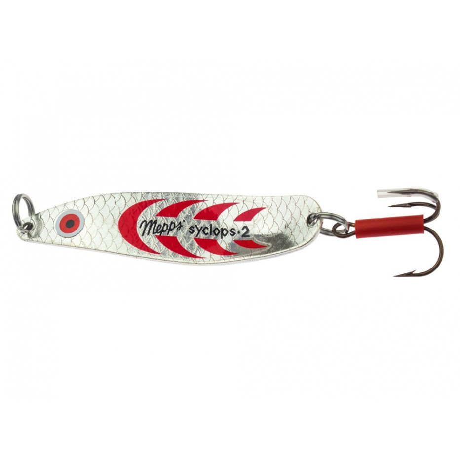 Wobbling spoon Mepps Syclops Silver/Red