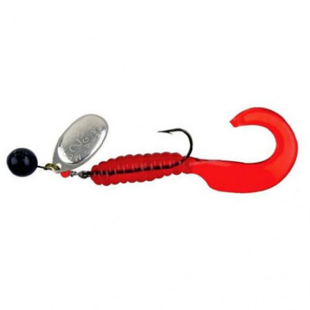 Spoon Mepps Aglia Spinflex Black Silver Red 14g