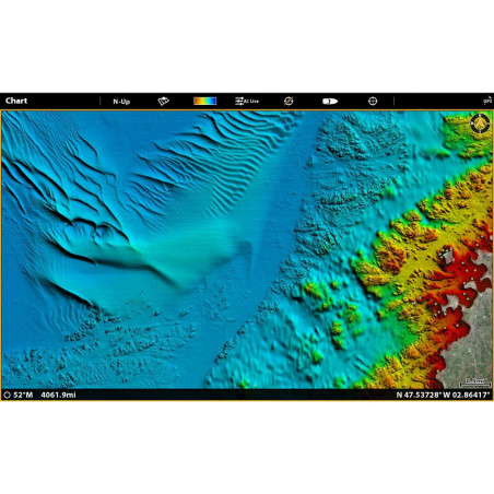 Detaillierte Karte der französischen und korsischen Küsten Humminbird Coast Master