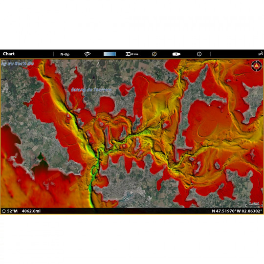 Mapa detallado de las costas francesa y corsa Humminbird Coast Master
