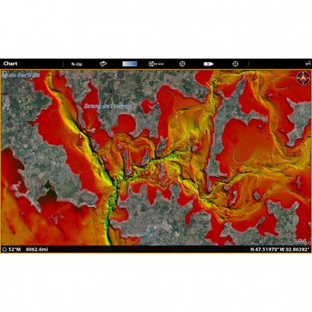 Detaillierte Karte der französischen und korsischen Küsten Humminbird Coast Master