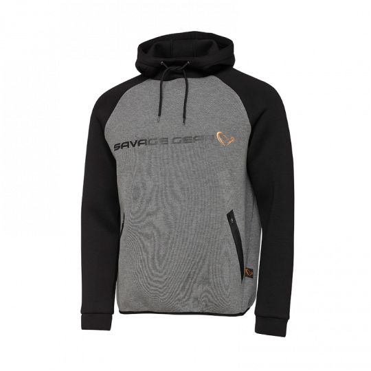 Sweatshirt Savage Gear Tec Foam Kapuzenpullover Dunkelgrau Melange