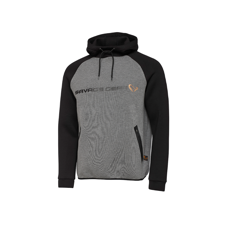 Sweatshirt Savage Gear Tec Foam Kapuzenpullover Dunkelgrau Melange