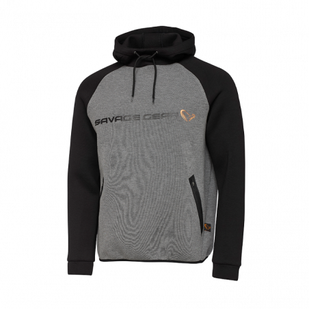 Sweatshirt Savage Gear Tec Foam Kapuzenpullover Dunkelgrau Melange