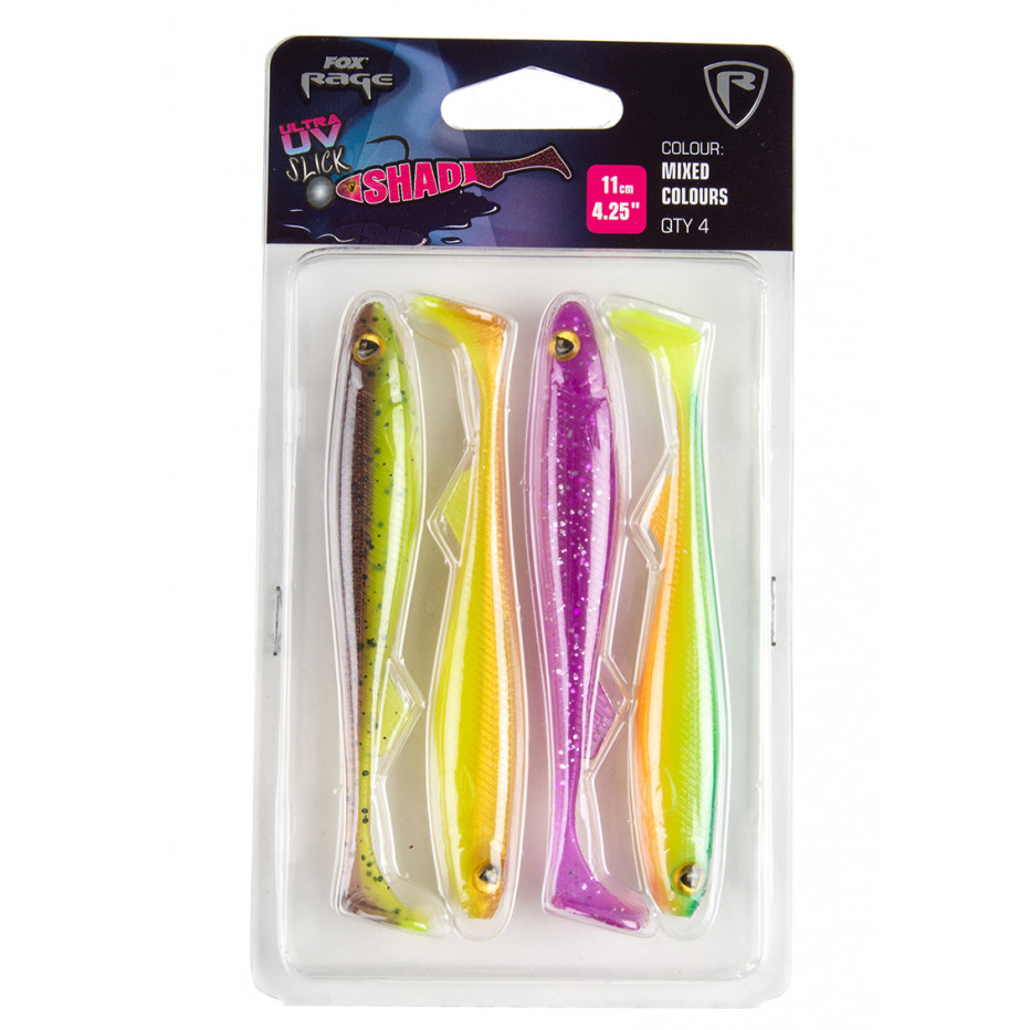 Soft Lure Fox Rage Slick Shad Pack Colores Mixtos