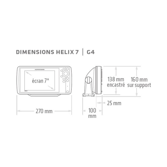 Tiefenmesser Angeln Humminbird Helix 7 G4 Chirp Mega SI