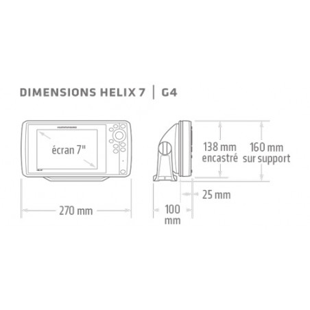 Sondeur Humminbird Helix 7 G4 Chirp Mega SI