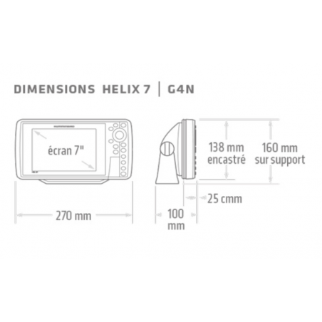 Tiefenmesser Angeln Humminbird Helix 7 G4N Chirp Mega SI