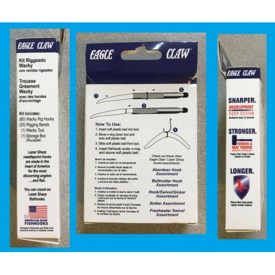 Kit Eagle Claw Lazer Sharp Wacky Hook